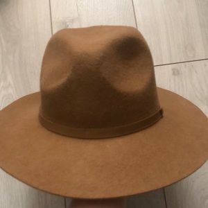 Camel Beige Felt Wool Fedora Hat